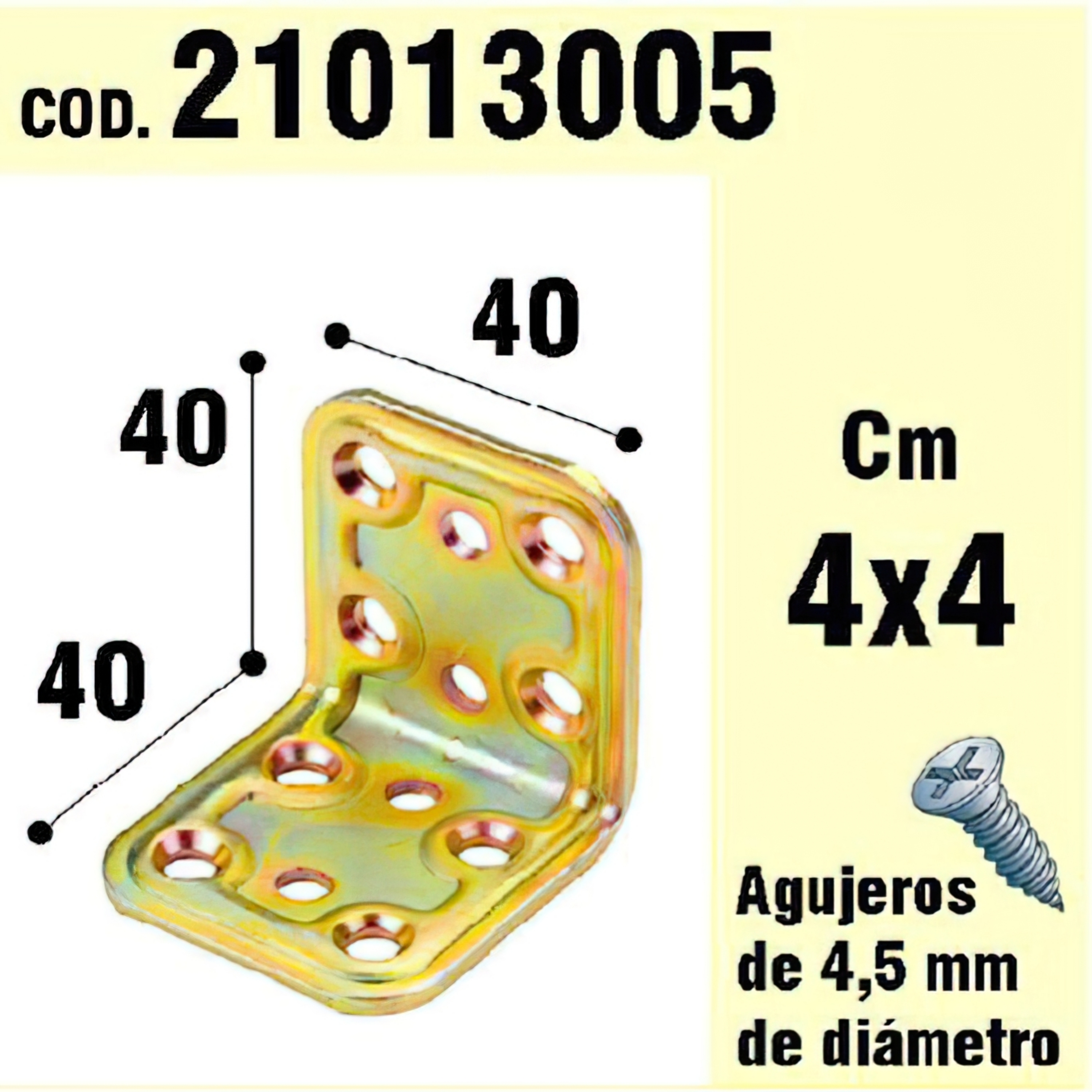 Imagen de Soporte Para Madera Ángulo   40x40x40 mm.