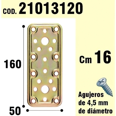 Imagen de Soporte Para Madera Placa Bicromatada 50x160 mm.