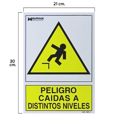 Imagen de Cartel Peligro Caidas a Distintos Niveles 30x21