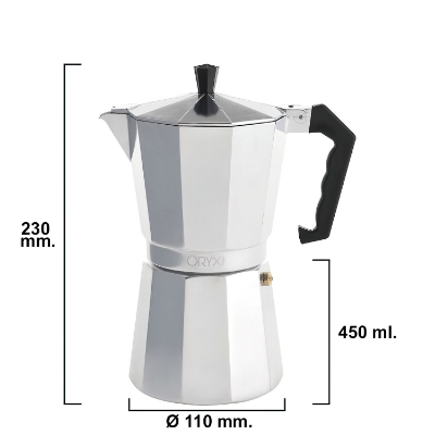 Imagen de Cafetera Aluminio 9 Tazas (450 ml.) Classic