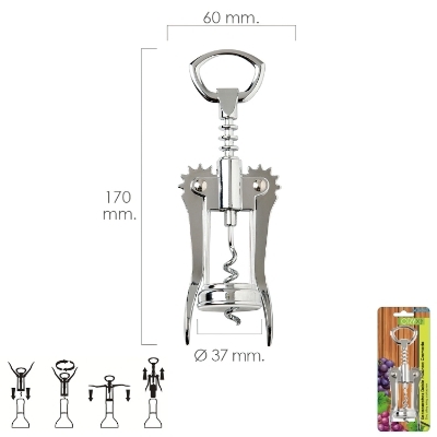 Imagen de Sacacorchos Doble Palanca Cromado