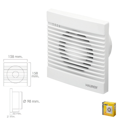 Imagen de Extractor Humos Baño 13 Watt. Salida Ø 98 mm.