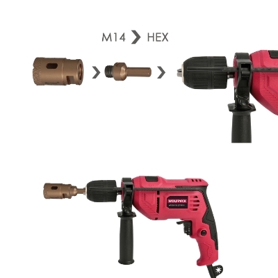 Imagen de Adaptador M14 A Espiga Taladro, Adaptador Amoladora A Taladro