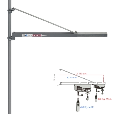 Imagen de Brazo Soporte para Polipastos - Cabrestante capacidad de carga de 600 o 300 Kg.