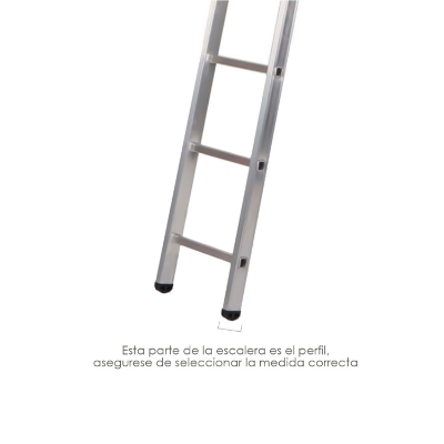 Imagen de Contera Para Escalera Pronor 3 Tramos y Escalera 2 Tramos Con 12+12 Peldaños ( Perfil 79 mm.)