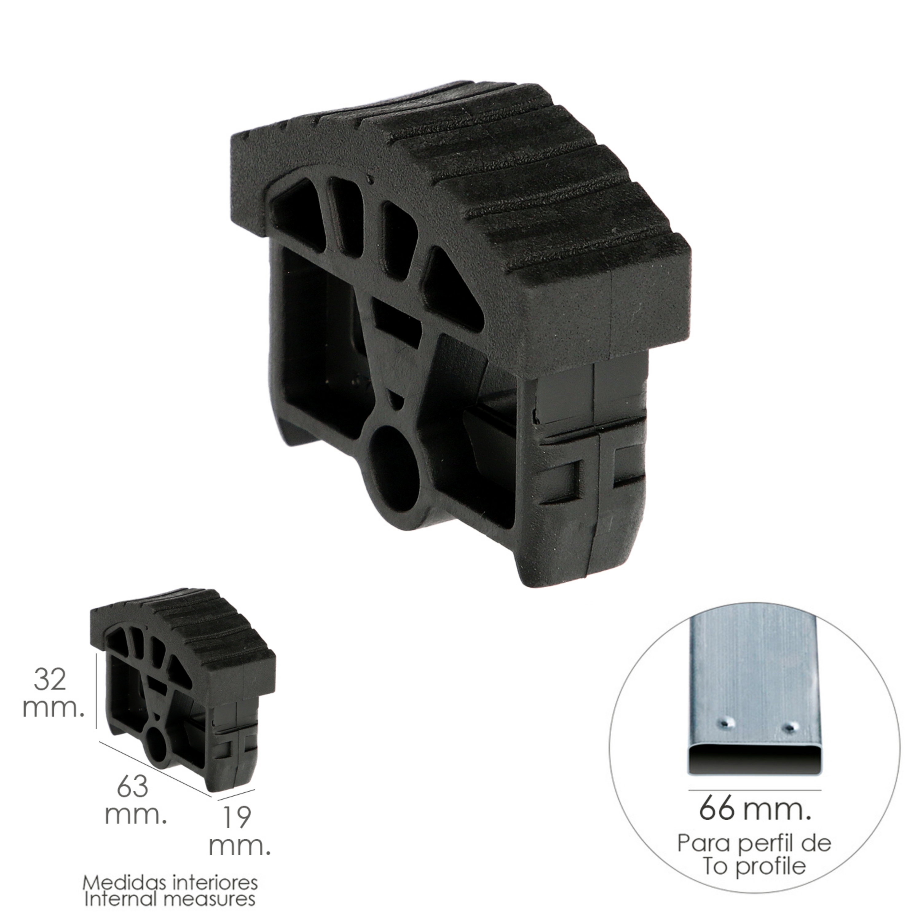 Imagen de Contera Para Escalera Pronor 2 Tramos Con 10+10 Peldaños ( Perfil 66 mm.)