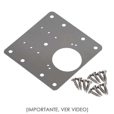 Imagen de Placas de Reparacion Bisagras Cazoleta 9x9 cm. 1 piezas. Placa Repara Puertas, Placa Reparación Bisagras Mueble