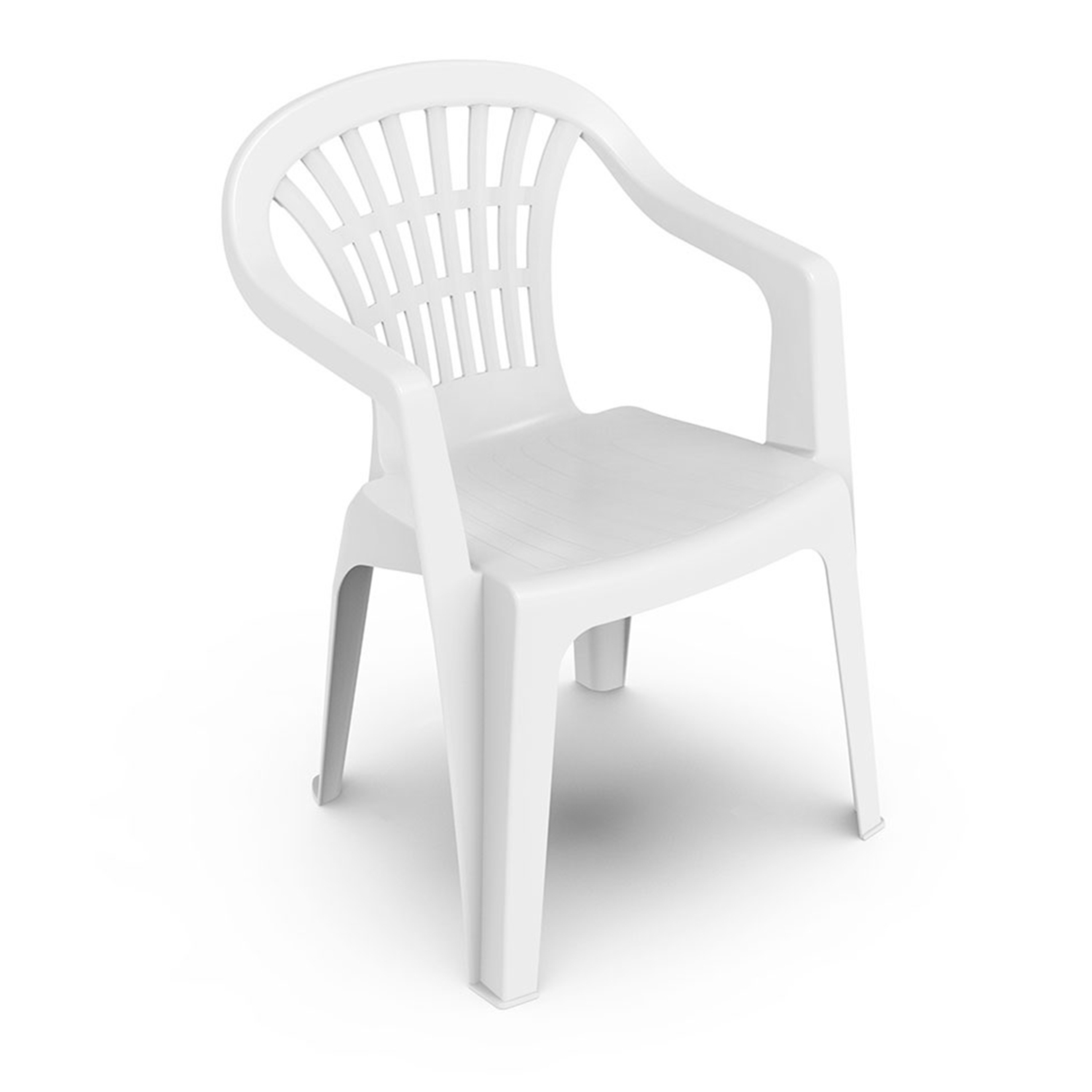 Imagen de Silla Respaldo Bajo Resina Monobloc, Color Blanco, Modelo  Lyra