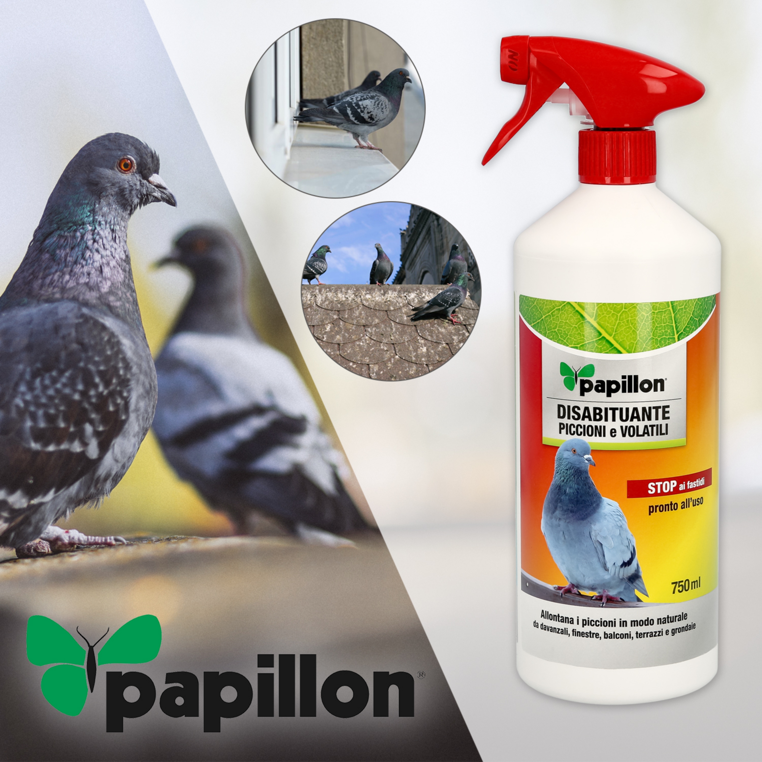 Imagen de Repelente Palomas y Pajaros (750 ml.) Repelente / Ahuyentador aves, repelente pajaros, ahuyentador aves ventanas, tejados, etc.