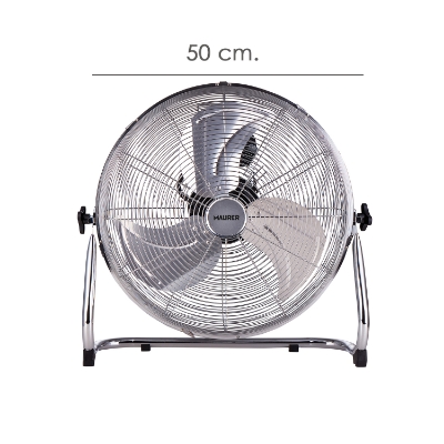 Imagen de Ventilador Maurer De Suelo Ø 50 cm. Alta Velocidad 3 Velocidades, Inclinable, Motor Aluminio y Cobre, 150 Watt