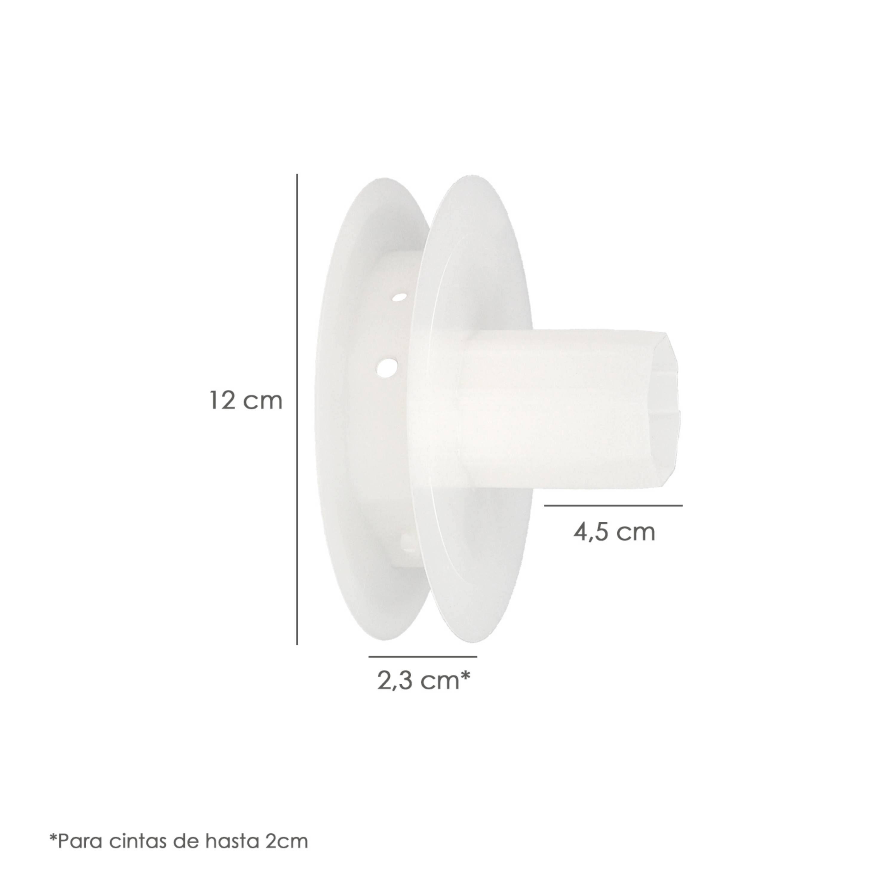 Imagen de Disco Plastico Compacto Para Persianas. Rodamieto 120x40 mm. Para cintas hasta 20 mm.