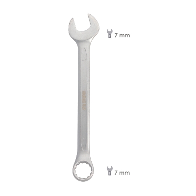 Imagen de Llave Combinada Plus 7x7 Acero Cromo Vanadio DIN 3113. Llave Doble Boca, Llave Fija, Llave Estrella