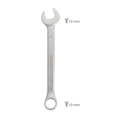 Imagen de Llave Combinada Plus 10x10 Acero Cromo Vanadio DIN 3113. Llave Doble Boca, Llave Fija, Llave Estrella