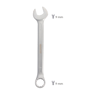 Imagen de Llave Combinada Plus 9x9 Acero Cromo Vanadio DIN 3113. Llave Doble Boca, Llave Fija, Llave Estrella