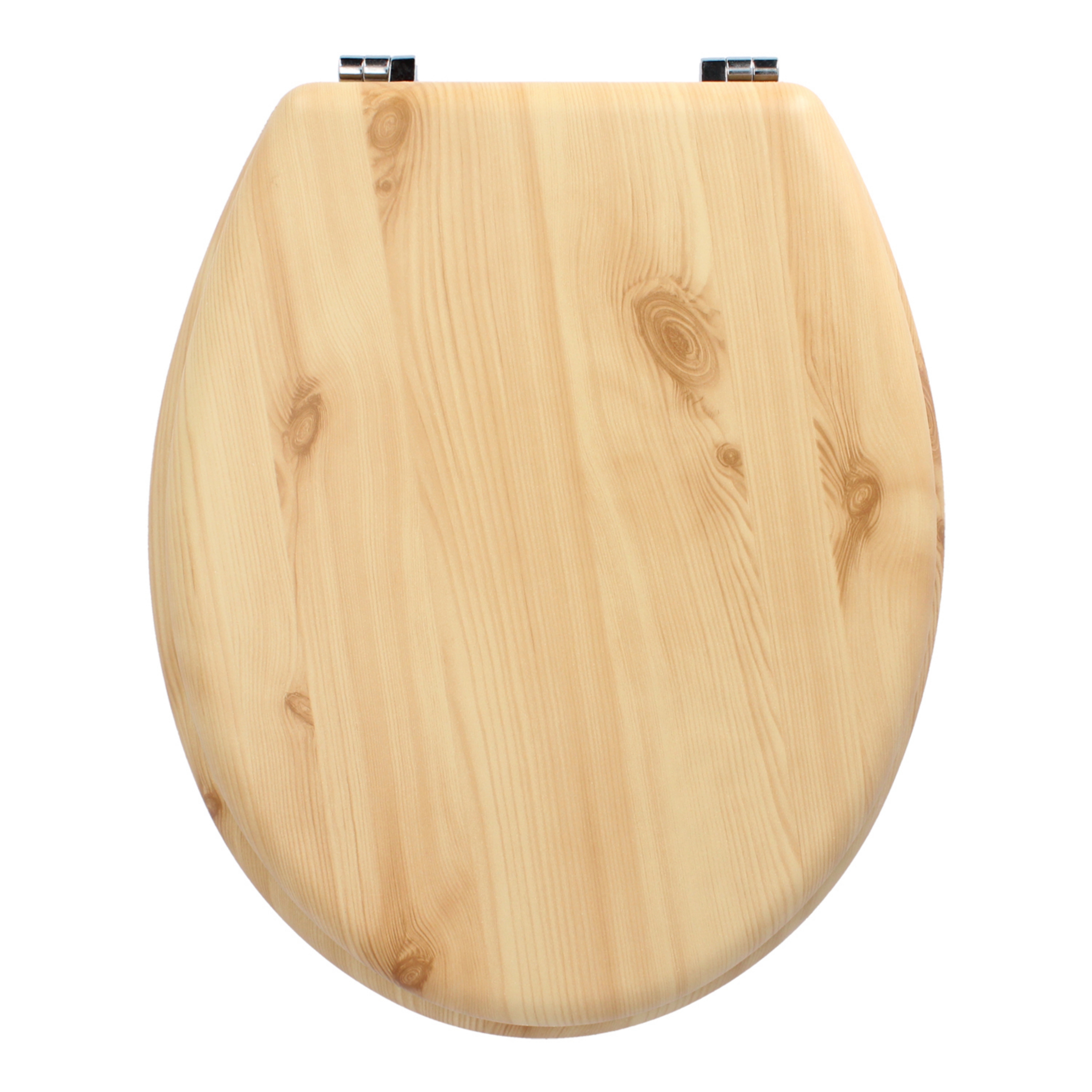 Imagen de Tapa WC Madera Natural, Tapa Asiento Inodoro, Asiento Para Inodoro Universal, Soporte Ajustable,