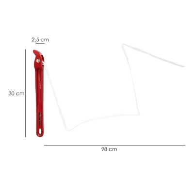 Imagen de Llave Cinta Nylon Aluminio 30 cm.  Cinta De 98 cm. Llave De Filtro Aceite, Llave Para Tubos, Llave Aflojatodo, Llave De Correa.