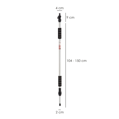 Imagen de Mango Metalico Aluminio Para Cepillo Lavacoches. Medida de 100 a 150 cm .