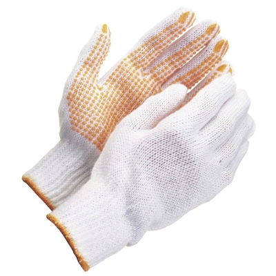 Imagen de Guantes Algodon Puntos Pvc Amarillos 10" (Par)