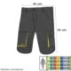 Imagen de Pantalones Cortos DeTrabajo, Multibolsillos, Resistentes, Gris/Amarillo Talla 46/48 L