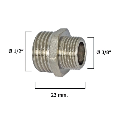 Imagen de Machones Reductores Cromo 3/8" A 1/2"