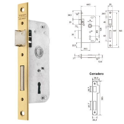 Imagen de Cerradura Tesa 2002-hl/40