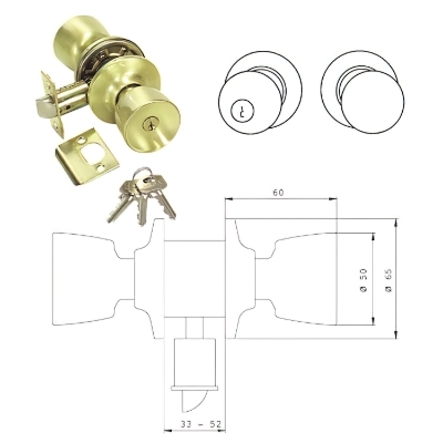 Imagen de Pomo Tesa    3502-LM/60/70