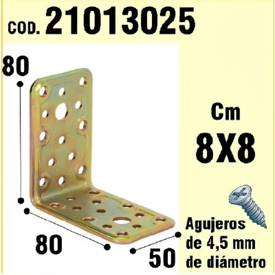 Imagen de Soporte Para Madera Ángulo   50x80x80 mm.