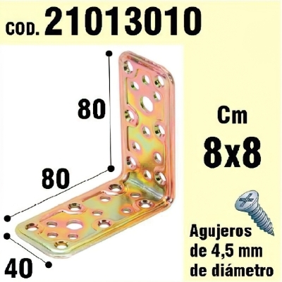 Imagen de Soporte Para Madera Ángulo   40x80x80 mm.