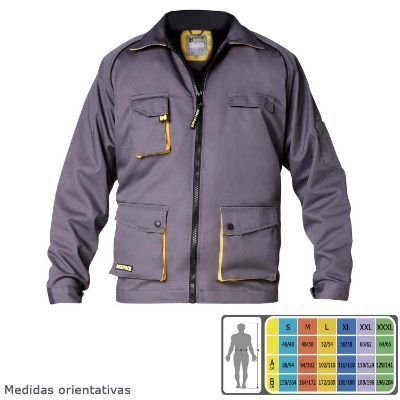 Imagen de Chaqueta de Trabajo Gris/Amarillo Talla 46/48    S