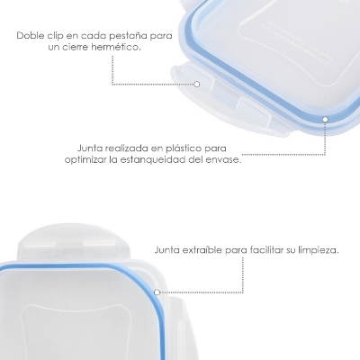 Imagen de Vaso Recipiente Hermetico Medidor Plastico Redondo 600 ml. Ø 9x18.5 (Alt.) cm.