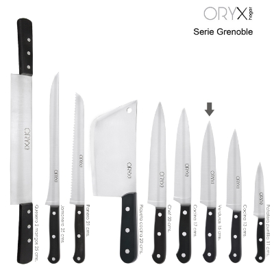 Imagen de Cuchillo Grenoble Verduras Hoja Acero Inoxidable 15 cm. Negro