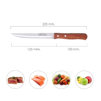 Imagen de Cuchillo Montana Cocina Hoja Acero Inoxidable 13 cm. Mango Madera