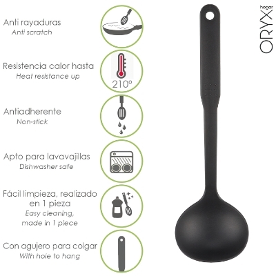 Imagen de Cucharon Servir Cocina Nylon Basic 32 x 9.5 cm.