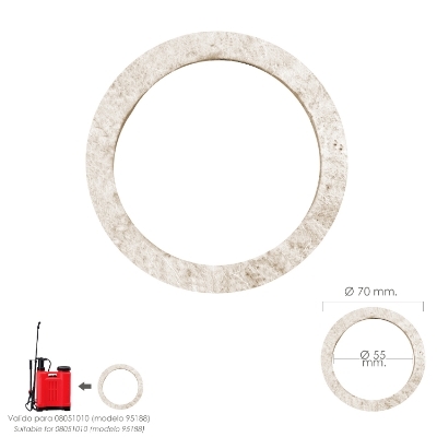 Imagen de Junta Fieltro Para Sulfatadora Platico Papillón 16 litros (Modelo 95188)