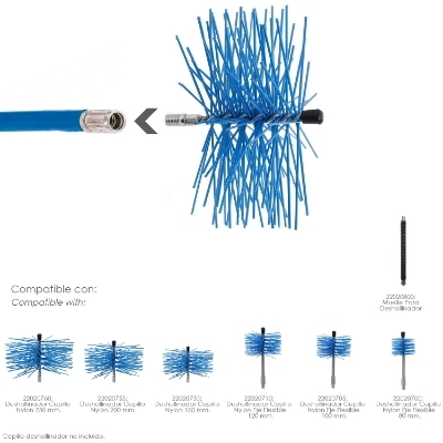 Imagen de Mastil Deshollinador 5 tramos de 140 cm. (7 metros  x Ø 20 mm.)