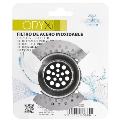 Imagen de Filtro Cestillo Para Lavabo / Fregadero Inoxidable 8 cm.