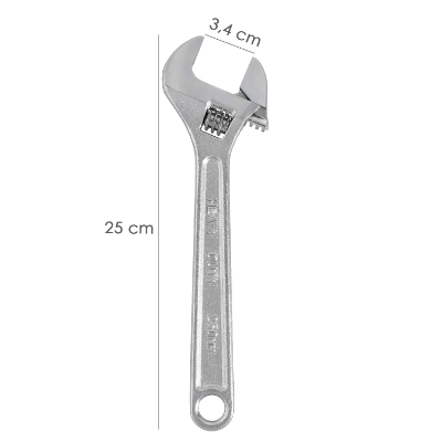 Imagen de Llave Ajustable Moleta 10" / 250 mm. Llave Inglesa, Llave Apriete, Llave Ajustable