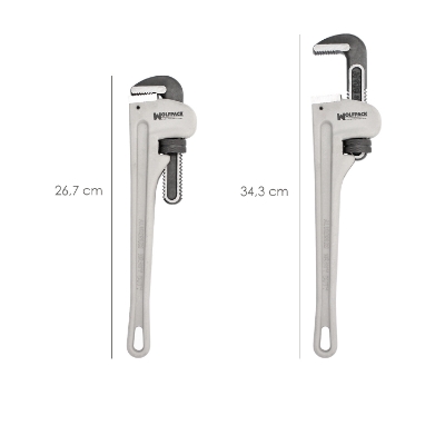 Imagen de Llave Stillson Heavy Duty Aluminio 12" Llave Para Tubos, Llave Plomeria, Llave Para Tuberias, Llave Grifa.