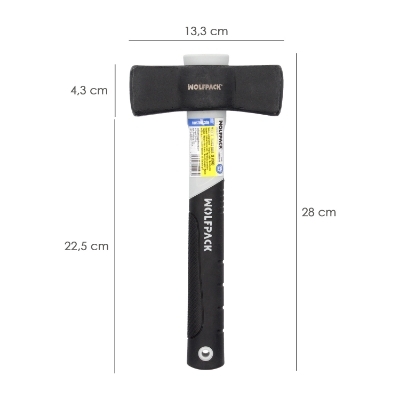 Imagen de Maceta Mango Fibra Vidrio Mango Fibra Vidrio Con Empuñadura Antideslizante. 1500 Gramos 28 cm.