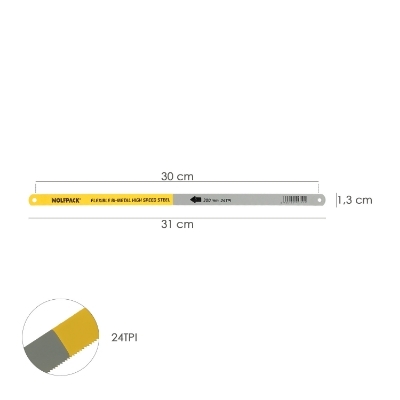 Imagen de Hoja Para Sierra Arco Bimetal HSS 1Corte