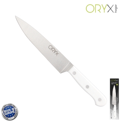 Imagen de Cuchillo Husky Verduras 15 cm. Hoja Acero Inoxidable, Cuchillo Verduras, Cuchillo Cortar Verduras Mango Ergonomico Blanco