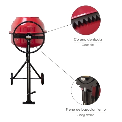 Imagen de Hormigonera 160 litros / 650 W. Desmontable