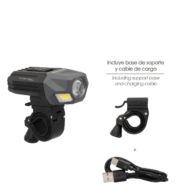 Imagen de Luz Led Frontal Para Bicicleta / Patinete 800 Lumenes (7 Modos) Bateria Recargable USB