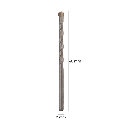 Imagen de Broca Widia Piedra / Hormigón Ø 3 mm. Din 8039 Punta de Tungsteno.