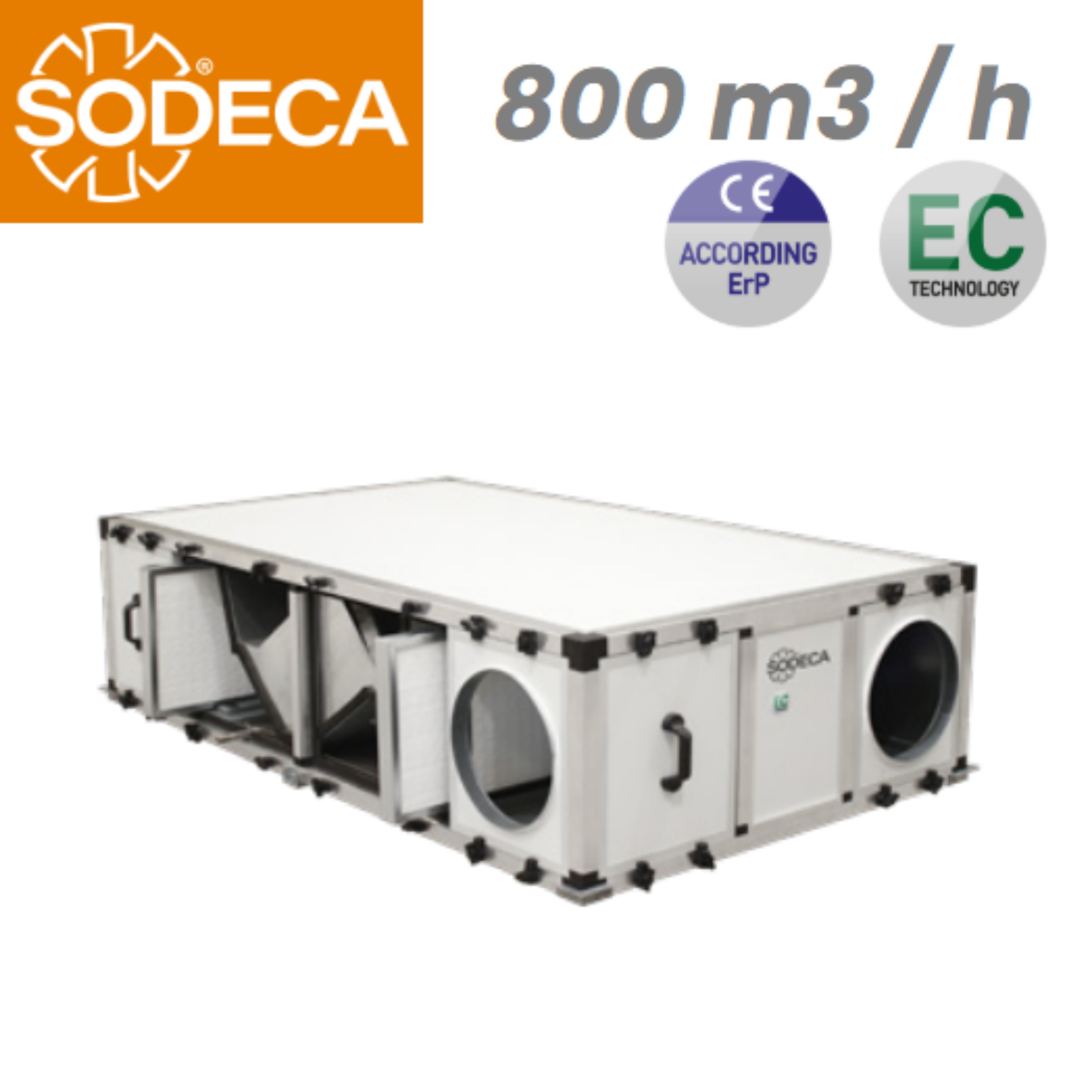 Imagen de Recuperador de calor RECUP/EC-800-BS-F7+F9