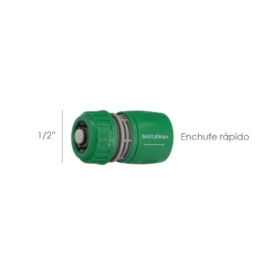 Imagen de Conector Manguera Plastico 1/2 Con Stop  Blister