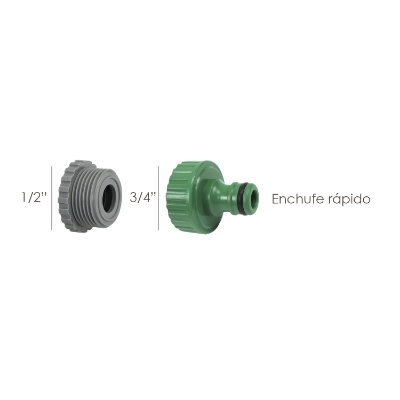 Imagen de Adaptador Manguera Plastico 3/4-1/2" Hemba Blister