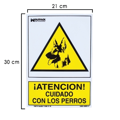 Imagen de Cartel Cuidado Con Los Perros 30x21 cm.