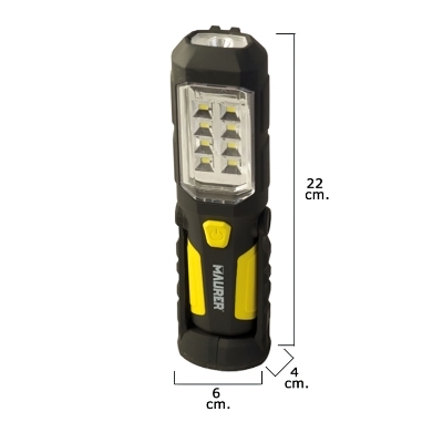 Imagen de Linterna LED Multifunción Recargable (1.200 mAh) 200 Lumenes Con Iman, Gancho y Soporte Ajustable 180º