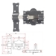 Imagen de Cerrojo b-3 llave y pulsador pasador de 161mm cilindro redondo de 70mm
